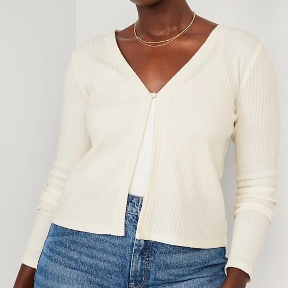 Rib knit matching single-button cardigan sweater coquette cardigan preppy top